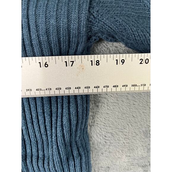 Women’s Lee Slate Blue Herringbone Knit Crewneck Sweater Small Excellent - Picture 7 of 9